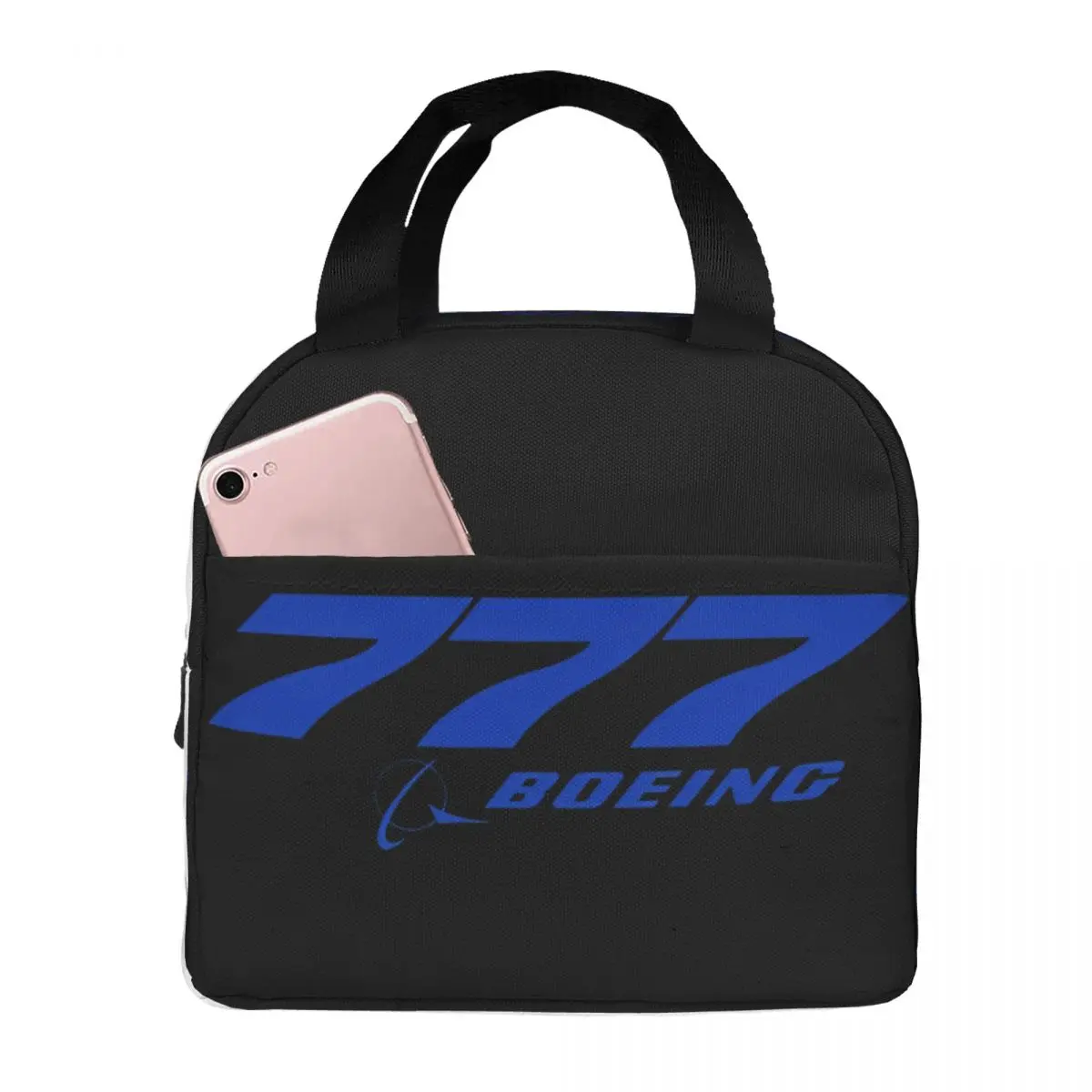 

Boeing 777 Logo Lunch Bag Unisex Portable Cooler Insulated Lunch Box Food Bento Box