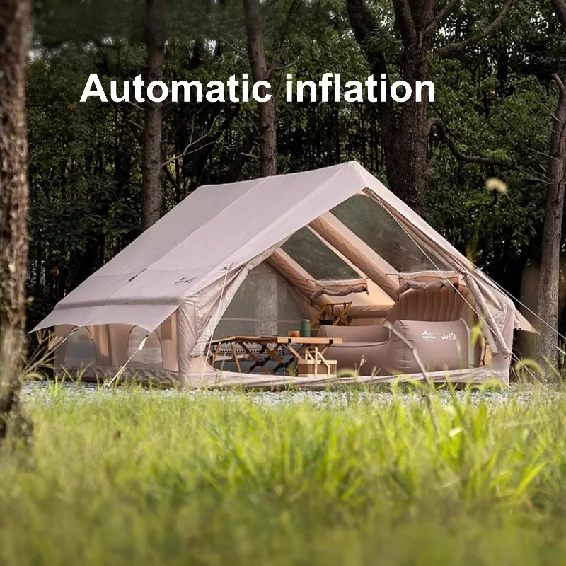 Self-inflating Glamping Outdoor Tent Nature Hike Folding Family Survival Tent Lightweight Sun Beach Two Rooms Camping Hiking