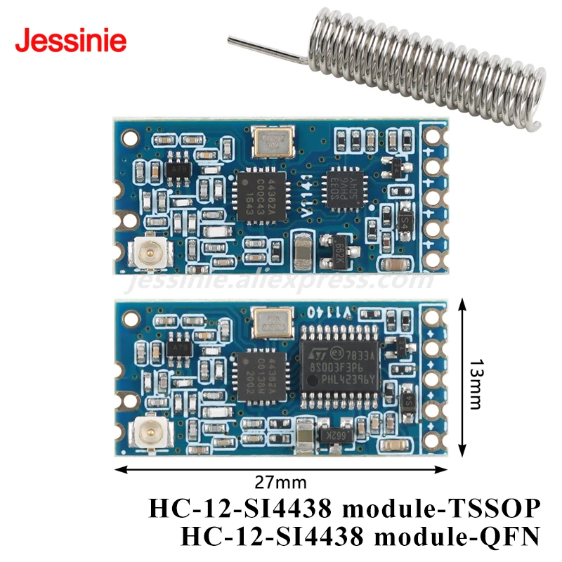 10pcs/1pc HC-12 SI4438 TSSOP QFN Wireless Module 433MHz Receiving and Transmitting 1km 1000m Serial Board Transmission Data