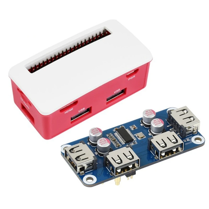 

USB HUB HAT Expansion Board Starter for RPI 0 2 WH 3A 3B