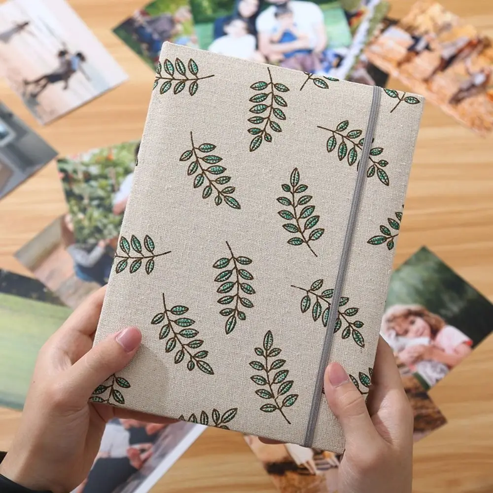 6 Inch Fabric Photo Album 200 Slots Insert Style Film Collect Book Large Capacit Thickened Children Growth Memorial Booklet