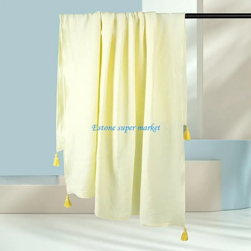 090B 120x150 سنتيمتر الطفل تلقي بطانية كيس النوم القطن الناعم 4 طبقات الشاش القطن الشاش قماش للف الرضع بلون كيس النوم #5