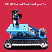 Raspberry Pi 4B tracked tank intelligent car WiFi video programming robot AI vision kit Python
