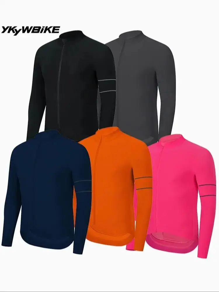 AliExpress YKYWBIKE Cycling Jacket Autumn Long Sleeve Jersey Bike Clothes Thermal Fleece MTB Bicycle Clothing Jersey  Colorsful 사이클링