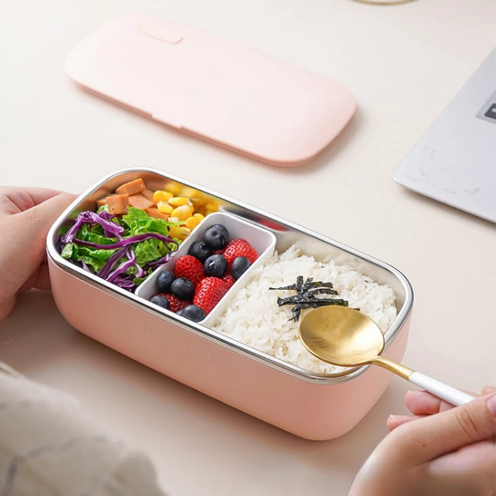 

316 Stainless Steel Portable Electric Heating Food Storage Container Bento Lunch Box Office Student Self-Heating Fashion