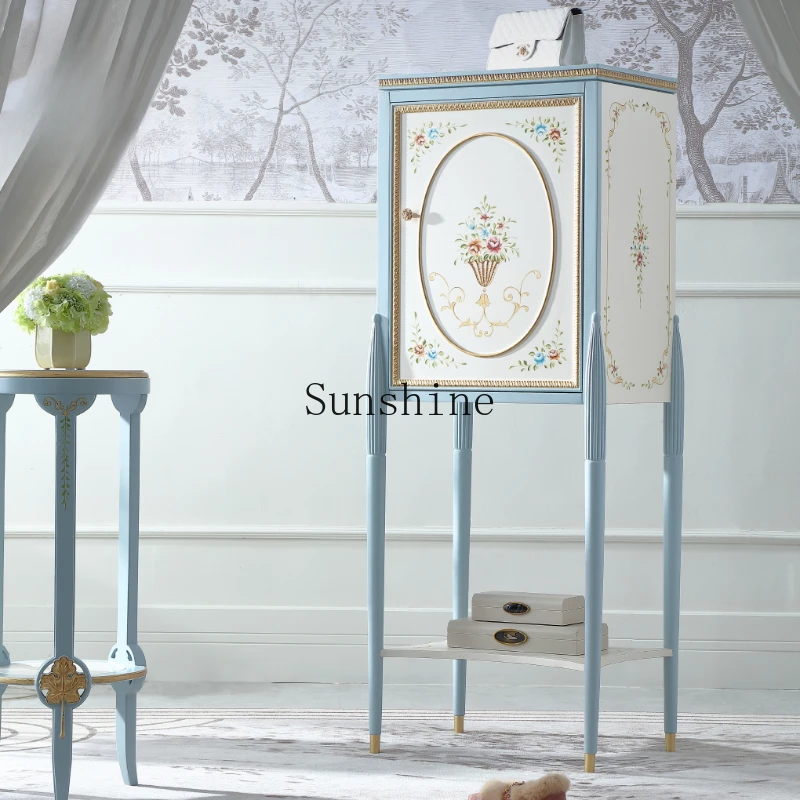 Palace French Painted Decorative Cabinet Villa Tall Locker