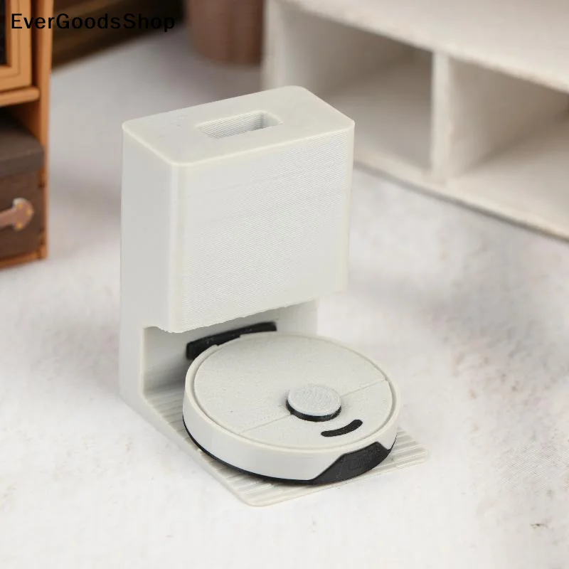 New New Miniature Sweeper Ornament Dollhouse Mini Robot Vacuum Cleaner Model Dollhouse Living Room Scene Decor Pretend Play Toys