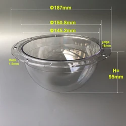 5.7 Inch Indoor Outdoor CCTV Replacement Plexiglass PC Hemisphere Clear Security Camera Dome Housing Cover For Panasonic Camera