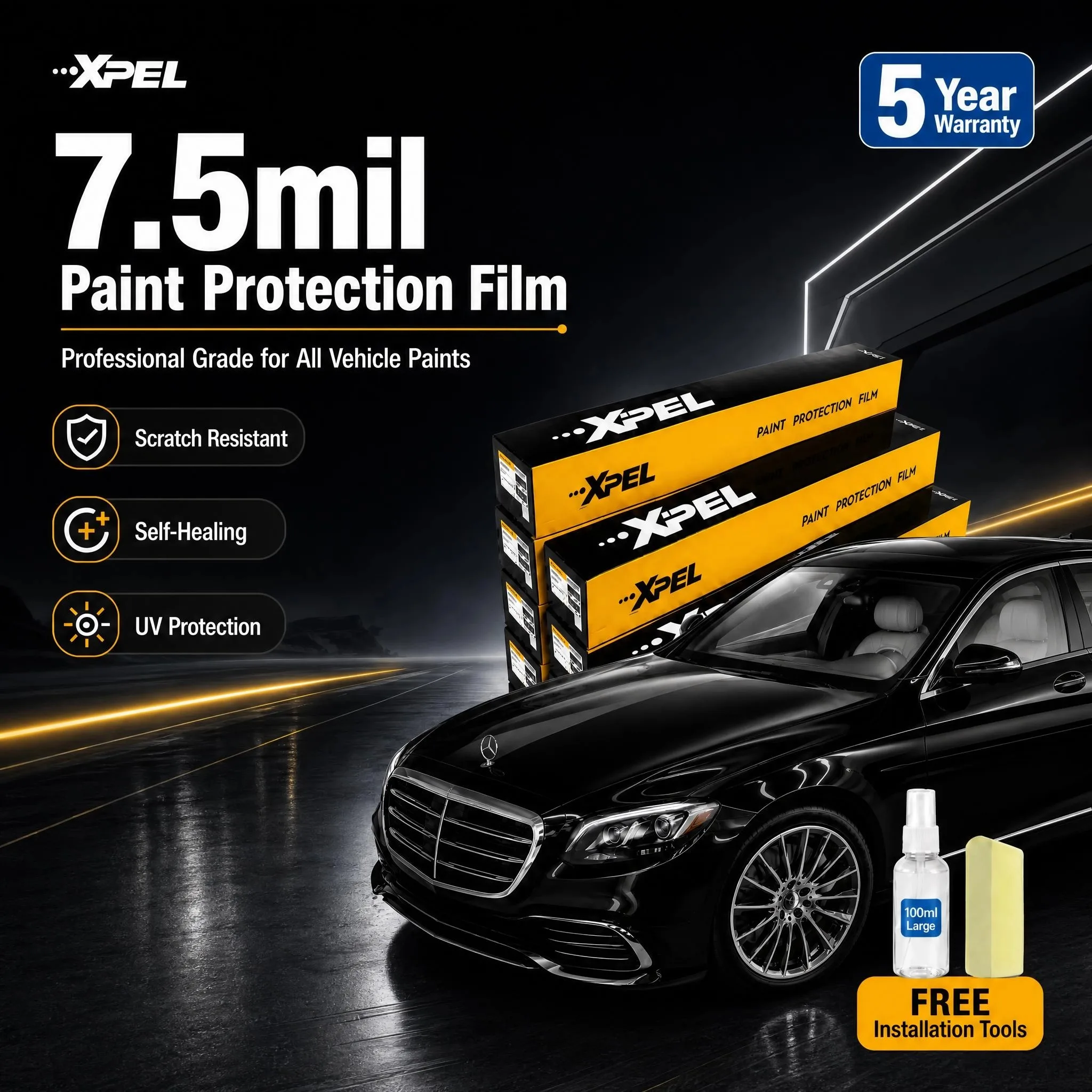 XPEL Car Warpping Sticker Transparent Car Protective Film TPU PPF Car Paint Protection Film Auto Decals Car Accessories Exterior