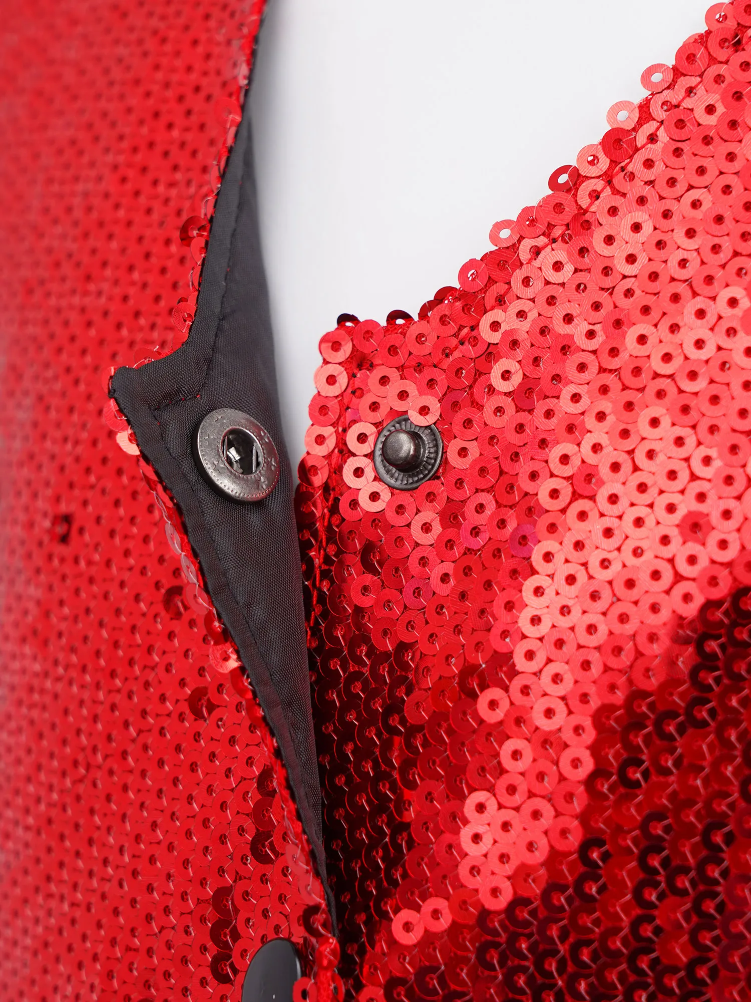 Gilet per bambini con paillettes scintillanti Costume da ballo jazz Gilet hip-hop Gilet senza maniche Festival musicale Performance sul palco Dancewear