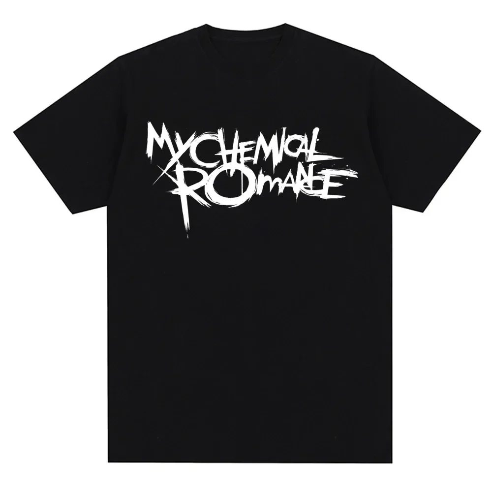 100% Cotton T-shirts My Chemical Romance Mcr Band Print Oversized High Quality T Shirt Punk Emo Rock Summer Fashion Gothic Tops