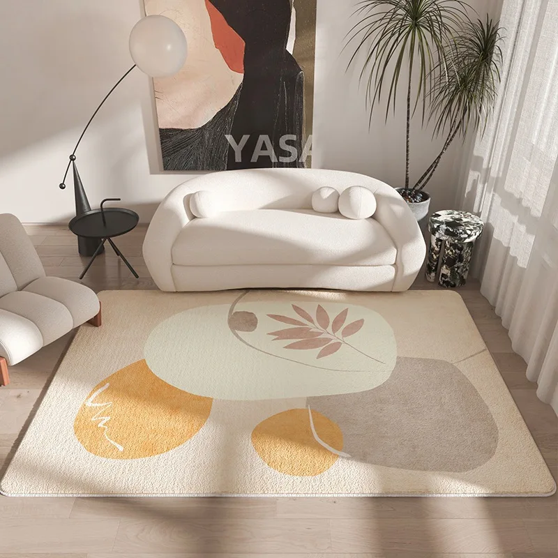 VIKAMA Colorful Striped Art Rug: Sound-Absorbing, Soft, and Warm—Perfect for Living Room Sofas, Bedside Areas, and Home Decor
