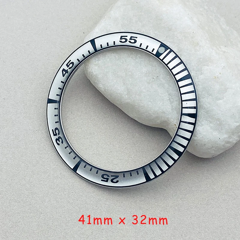 41mm Resin Metal Watch Bezel Insert Ring Inner Diameter 32mm Fits Seiko Prospex Series New Samurai Men\'s Watch Case Repair Parts