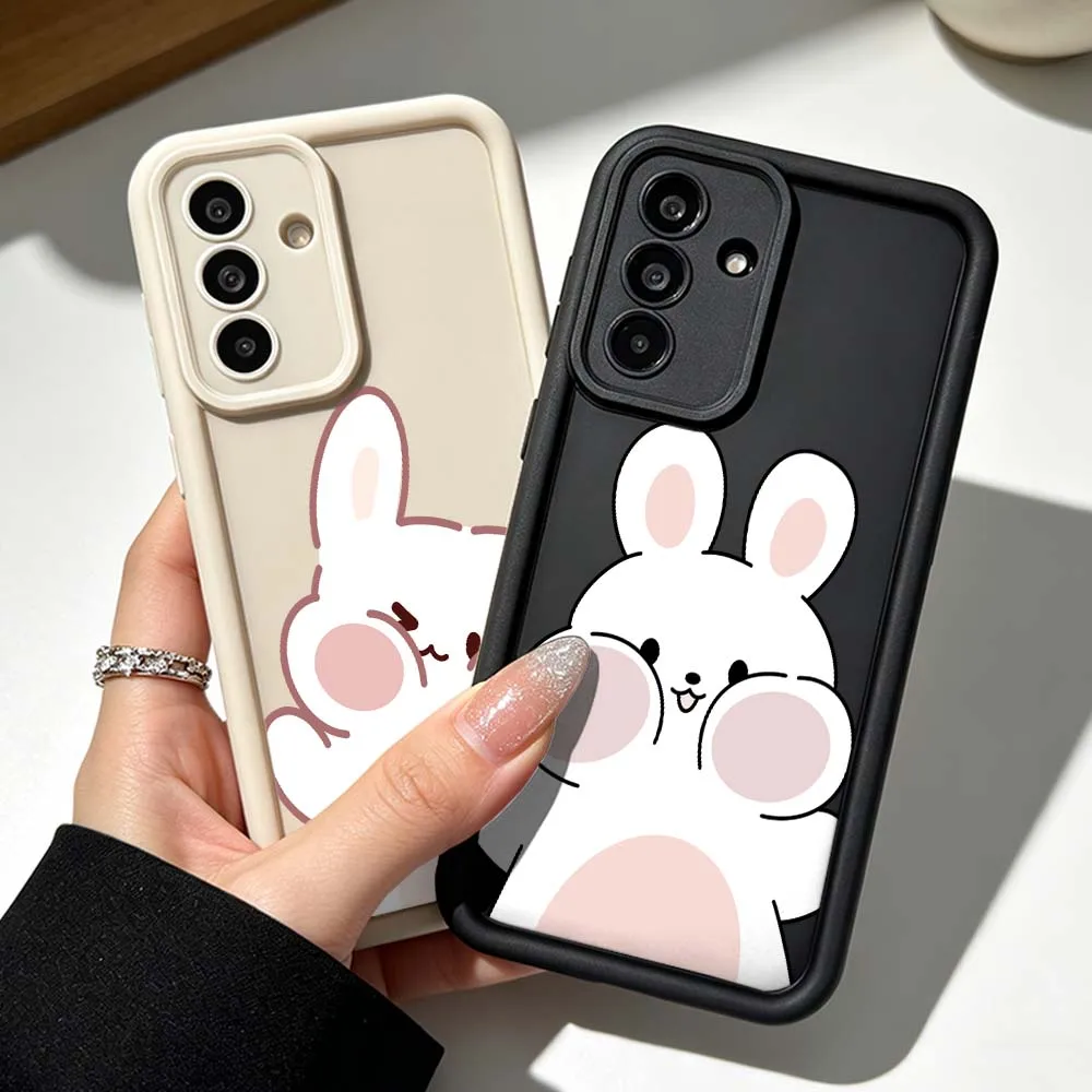 

Fun Rabbit Pattern Cover For Samsung Galaxy A71 A57 A56 A55 A54 A53 A52s A51 A40 A17 A16 A06 Eye Ladder Phone Case
