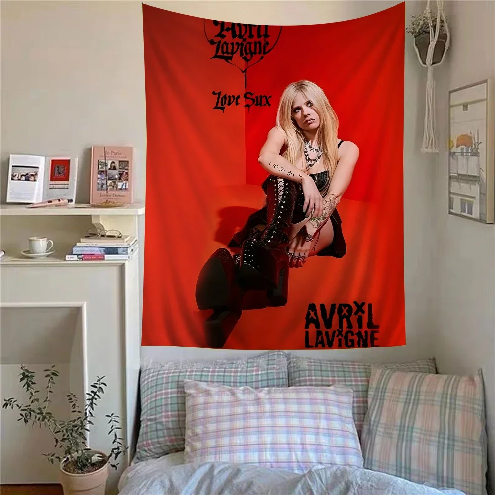 Star Singer A-Avril L-Lavigne Printed Large Wall Tapestry Wall Hanging Decoration Household Decor Blanket