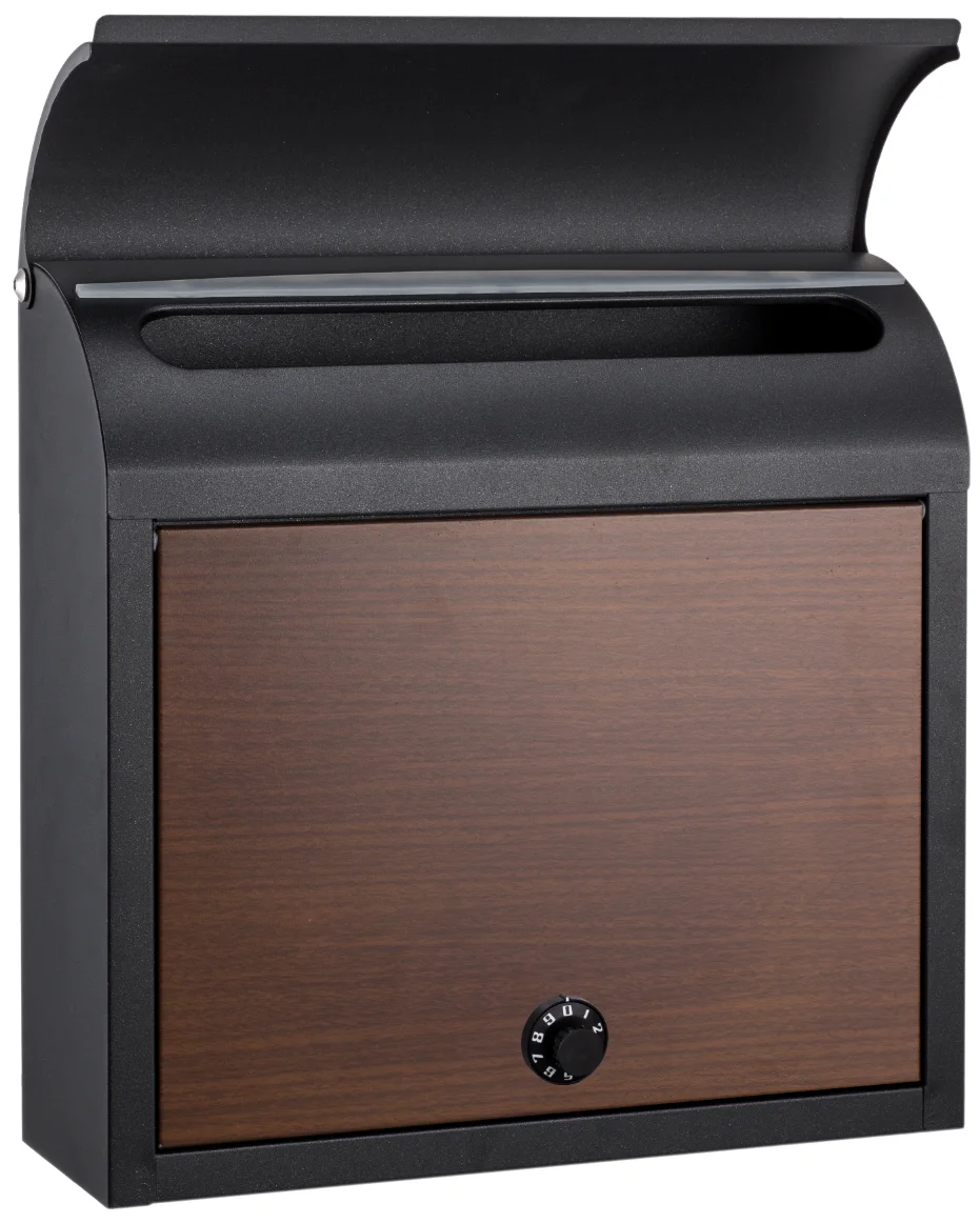Modern Decorative Wall Mounted Metal Mailbox Outdoor Steel Letter Box with Lock for Garden or Apartment Post