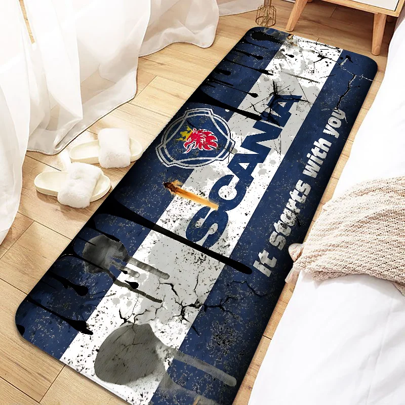 

S-scanias Hot Logo Door Mat Entrance Non-slip Doormat Washable Kitchen Carpet Living Room Hallway Rugs Bathroom Bath Door Mats