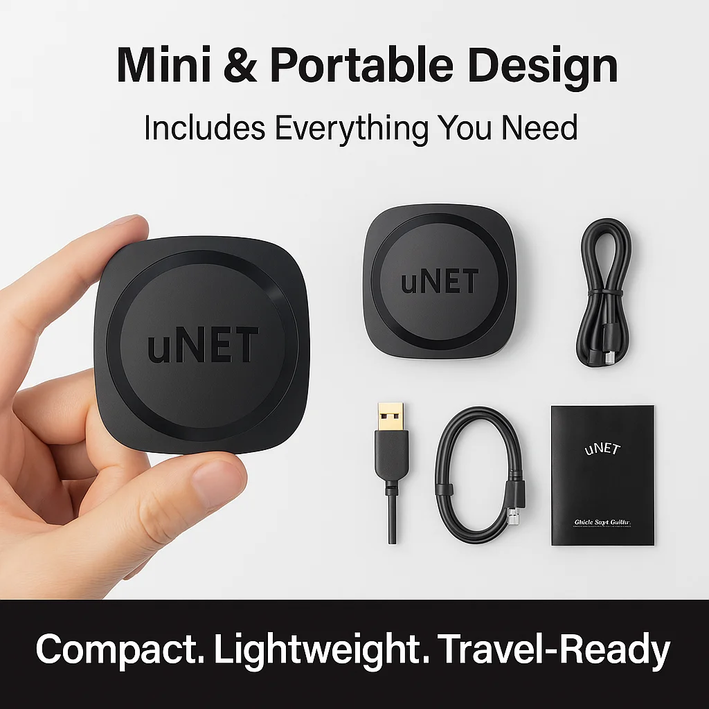 uNET USB Music Sharing Device Audio Streamer Supports UPnP Speakers, LAN Connection, USB Playback, App Control