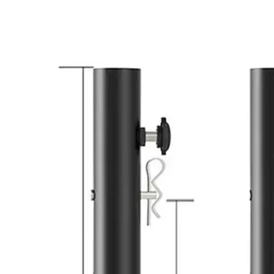 4pcs Table Leg Extenders for Folding Tables Black Steel Adjustable Height Straight or Curved Leg Compatibility