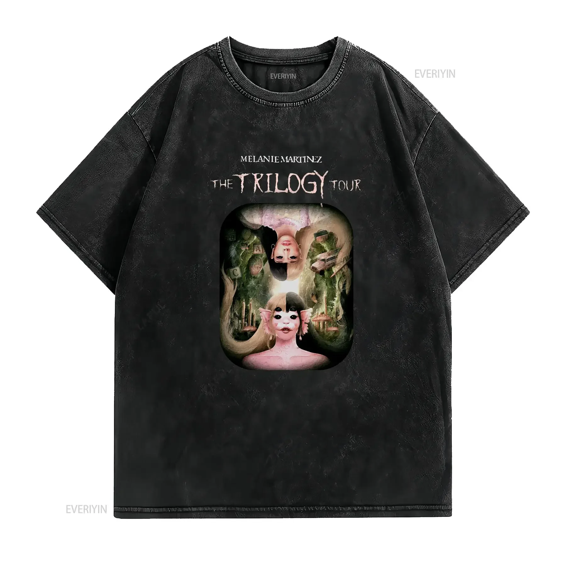 Melanie Martinez The Trilogy Tour 2024 T Shirt Portals Album AHN01613 vintage Washed streetwear designer clothes homme Stylish