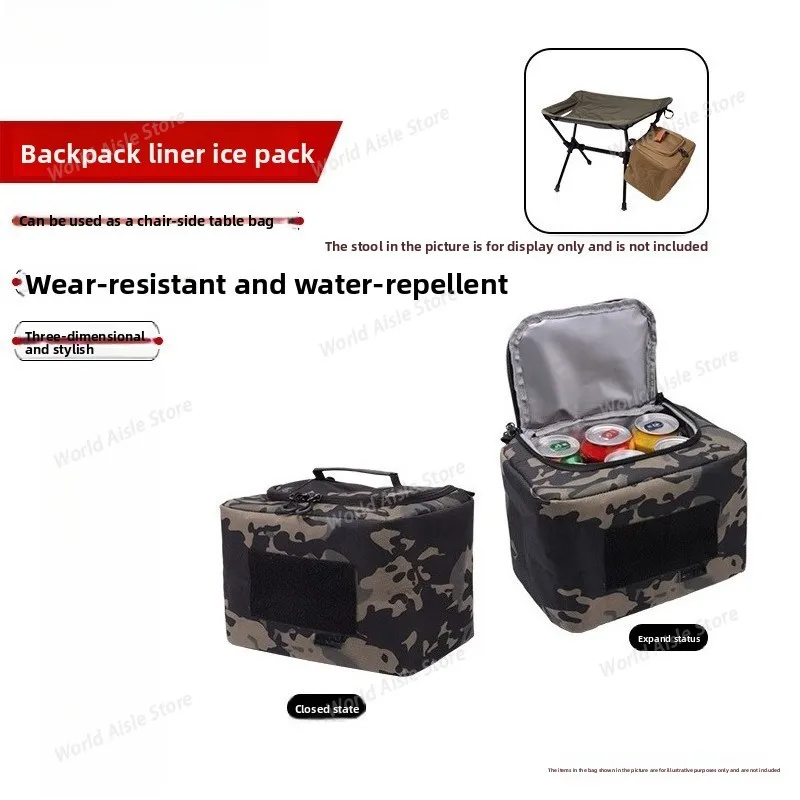Outdoor Picnic Bag, Insulated Bag, Refrigerated Box, Backpack, Ice Pack, Waterproof and Wear-resistant, Hand-held Side Bag