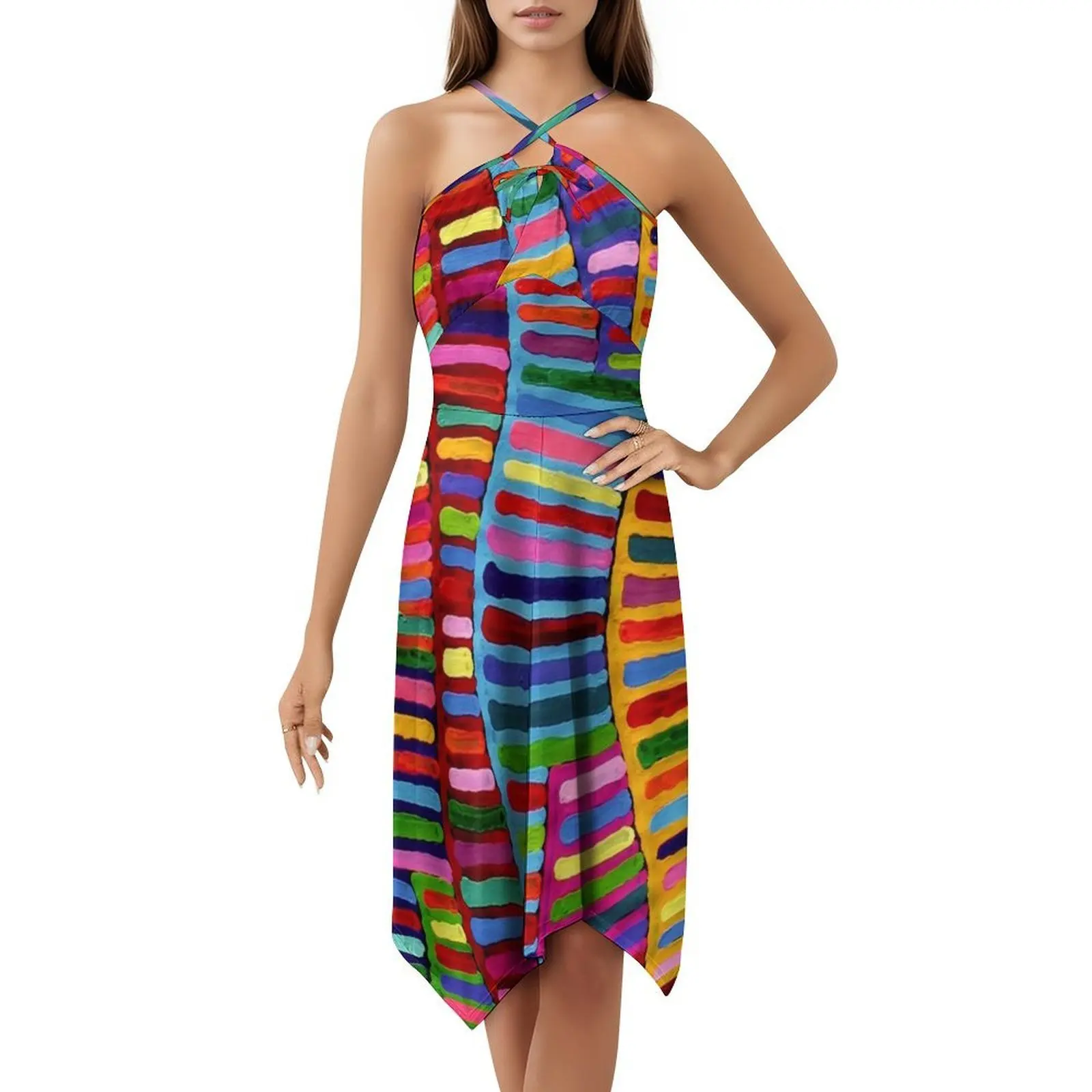 Robe de soirée pour femmes, Art aborigène australien, Streetwear, imprimé tendance, vêtements de Club pour femmes, Art aborigène