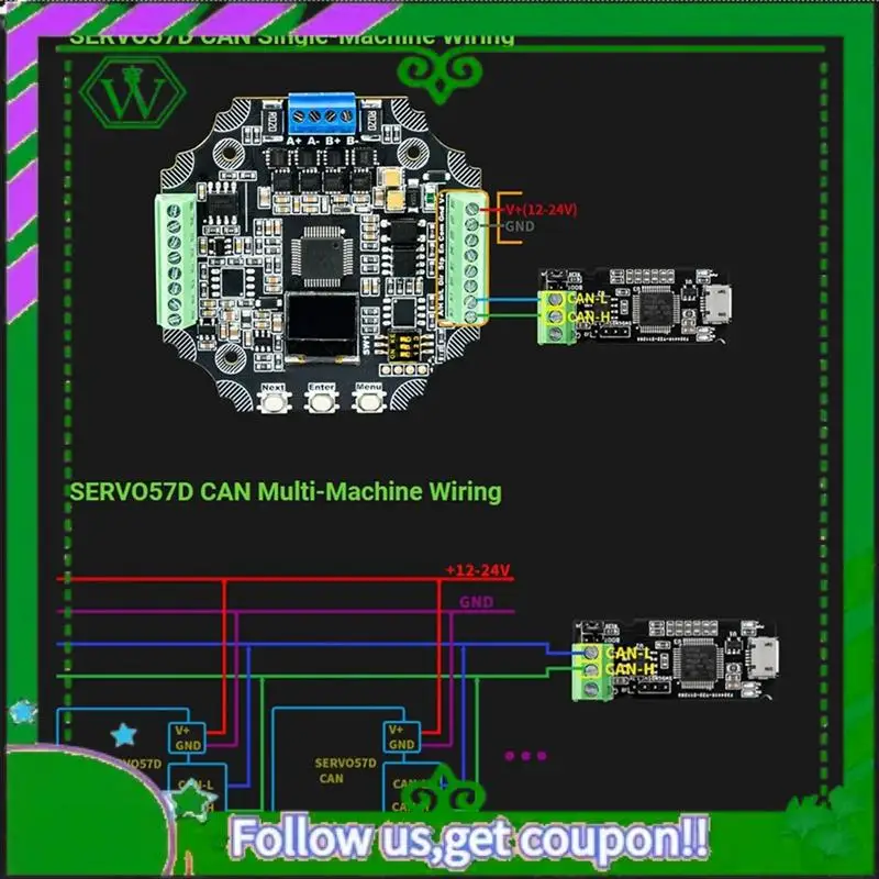 

Reliable-MKS SERVO57D MB PCBA NEMA23 Closed Loop Stepper Motor Driver CNC 3D Printer For Gen L FOC Quiet And Efficient
