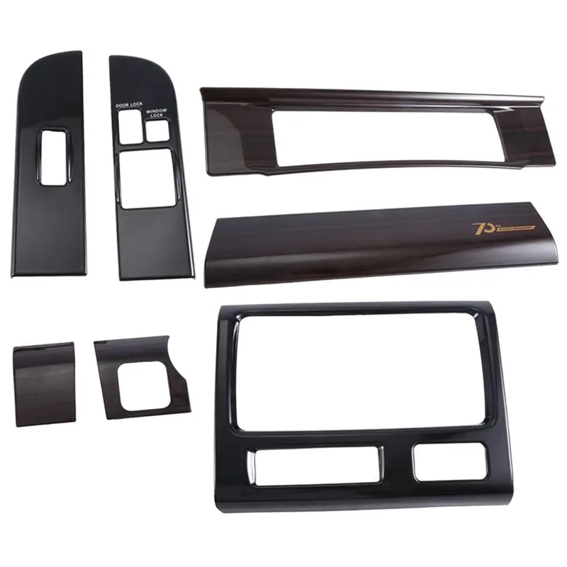 

Комплект из 7 деревянных накладок для интерьера автомобиля (как на фото), АБС-пластик, для Toyota Land Cruiser 70 Series LC70 LC76 LC79 FJ70 FJ76/79 LHD 7