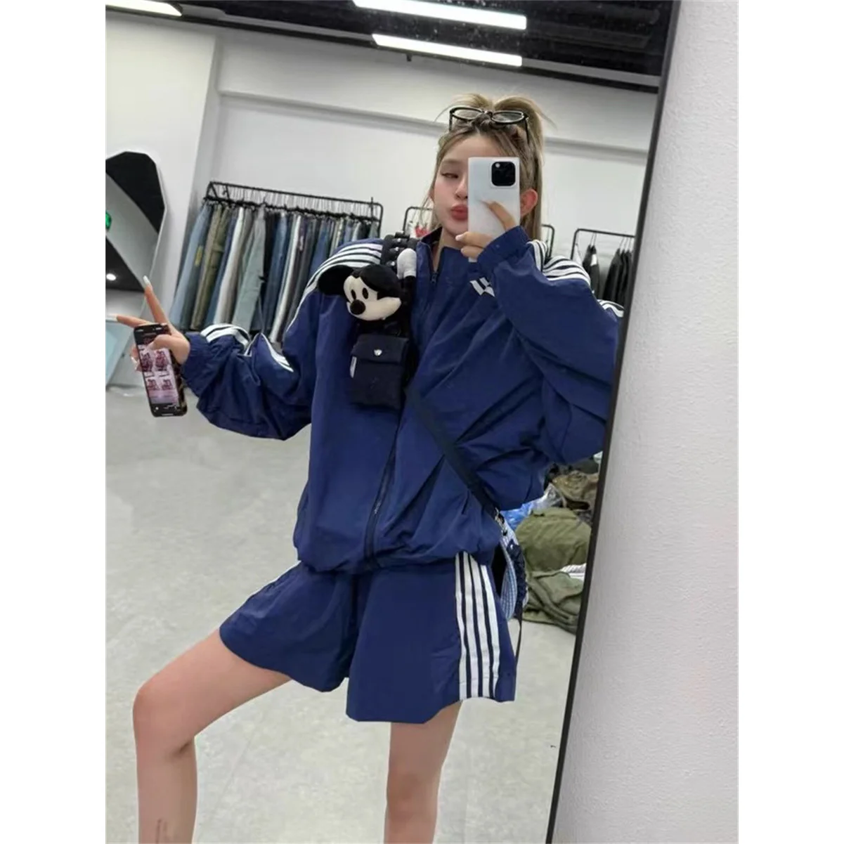 

Unisex Casual Sweatsuit Set - Spring/Fall Loose Fit Hoodie & Wide-Leg Pants for Running, Jogging & Everyday Comfort Wear