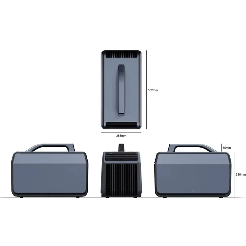 مكيف هواء خارجي 5500 وحدة حرارية بريطانية 12 فولت - 48 فولت عاكس محمول صغير تيار متردد بدون مكيف هواء يعمل بالطاقة الشمسية