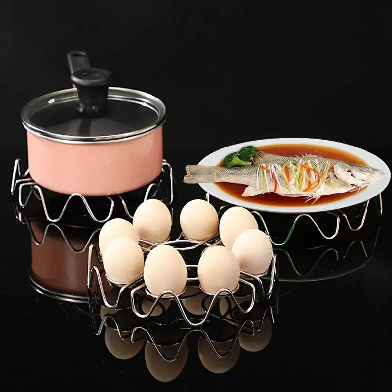 Multifunktionales Edelstahl-Dämpfergestell für Eier, Brötchen und Teigtaschen, Langlebiges Dämpferzubehör zum Kochen – Detail 3