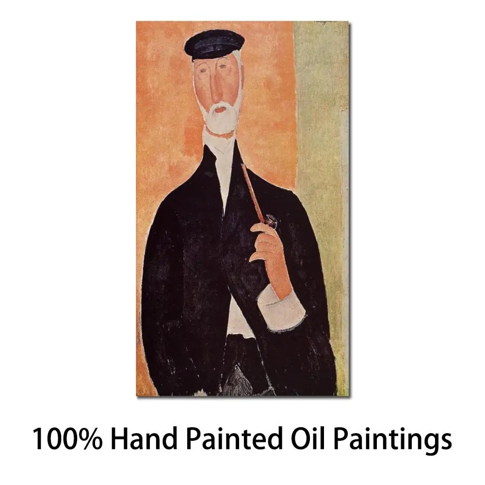 

Man with A Pipe (The Notary of Nice) Amedeo Modigliani Painting for Sale Oil on Canvas Hand Painted High Quality