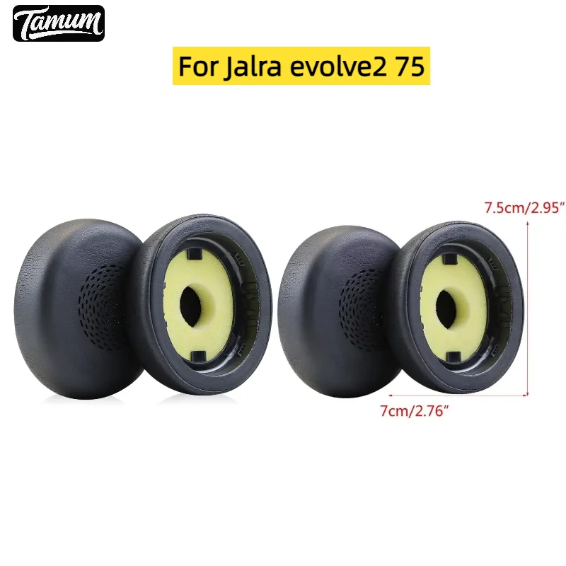 

Replacement Ear Pads for Jabra Evolve2 75 (2gen) Headphones Memory Foam Ear Cushions High Quality