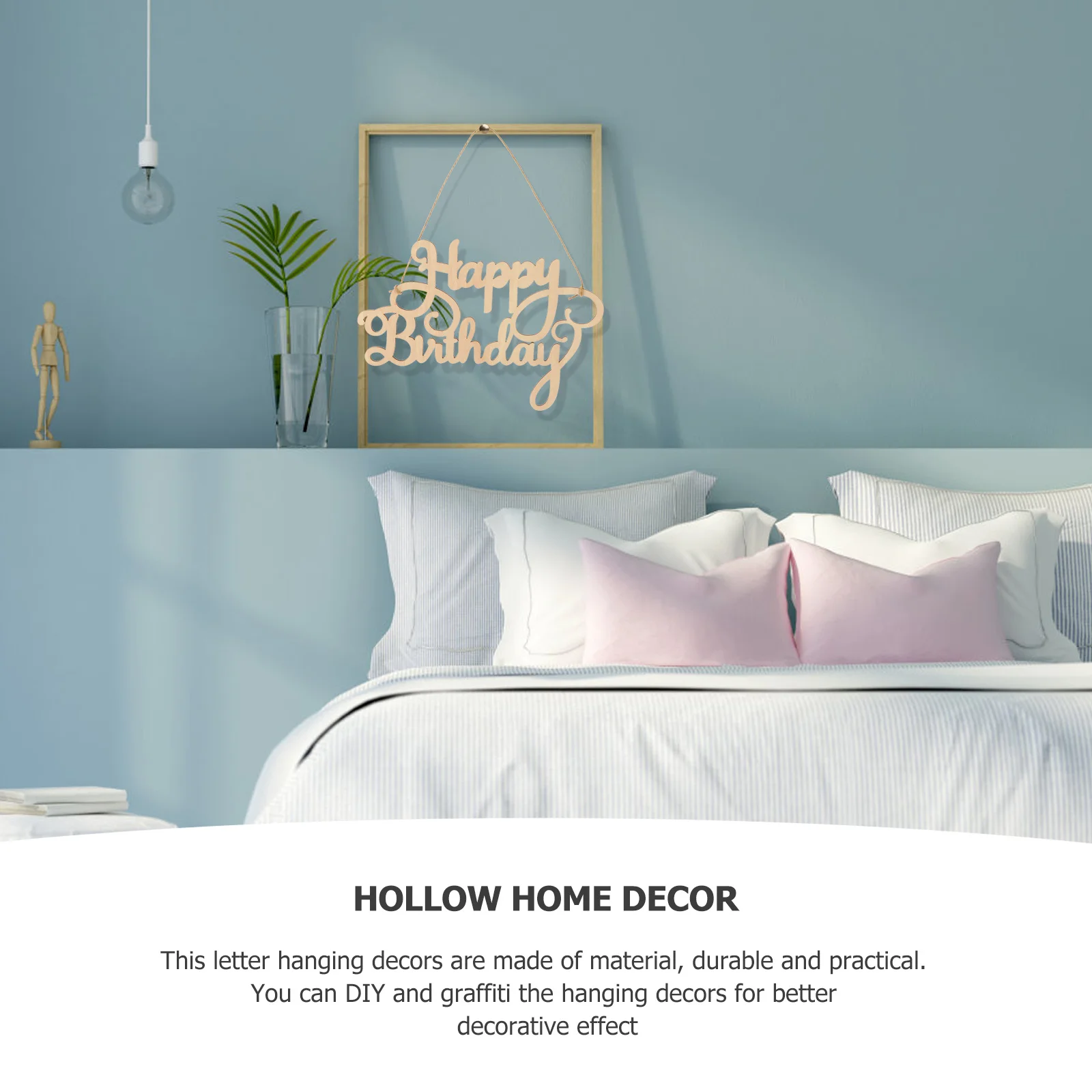 

1Set Letter Hanging Decors Wooden Carved Hollow English Decor DIY Graffiti Smooth No Burrs Home Lobby Pendant Hanging Decor