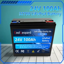 32700 24V 100AH LiFePO4 Battery Built-in 120A BMS RV Rechargeable Lithium Iron Phosphate, Solar Marine Overland Off-Grid Battery