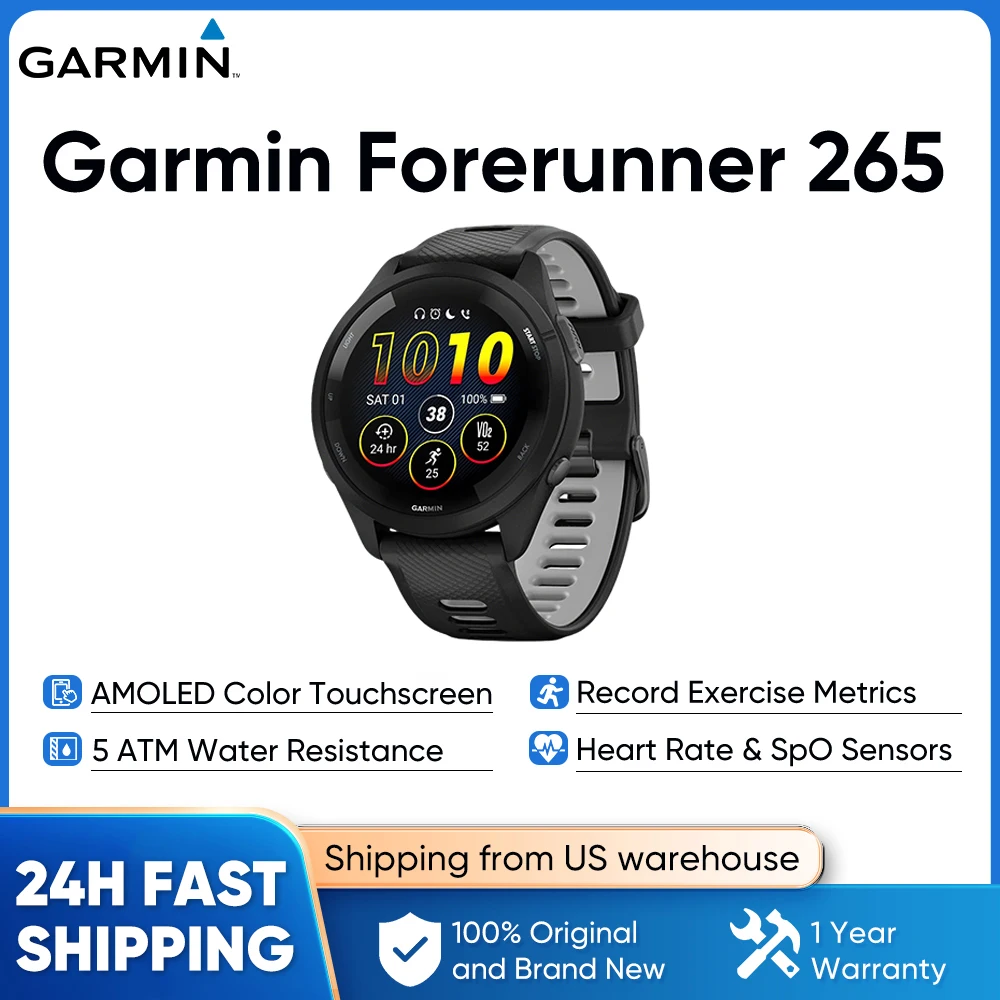 Garmin Forerunner 265 GPS 46mm Smartwatch 1.3