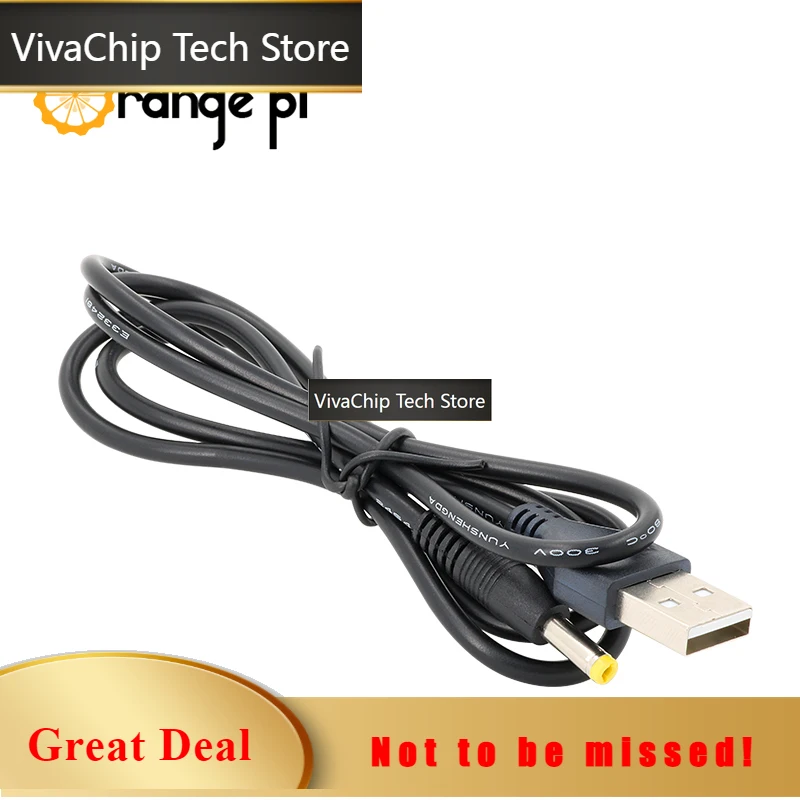 VivaCTOrange Pi PC Plus+Power Cable, With USB To DC 4.0MM - 1.7MM Length,Support Android,Linux Single Board