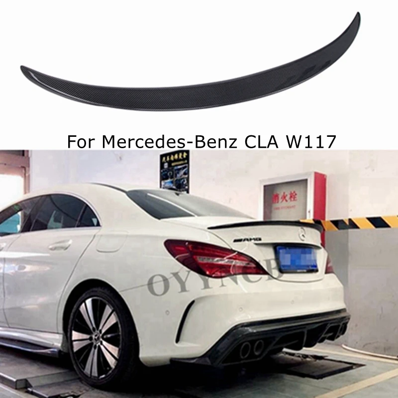 

Для Mercedes-Benz CLA W117 CLA180 CLA200 CLA250 CLA260 CLA45, из углеродного волокна, стиль спойлер на задний багажник, крыло AMG 2014 - UP