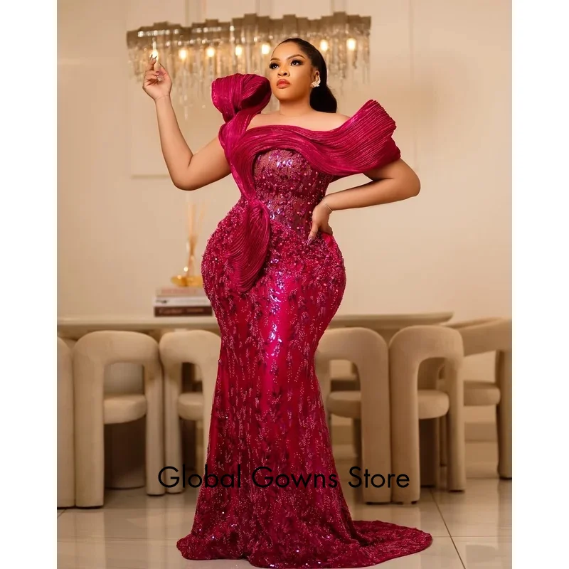 Plus size borgonha sereia vestido de baile renda completa vestido de baile elegante pérolas noite formal festa segunda recepção aniversário noivado