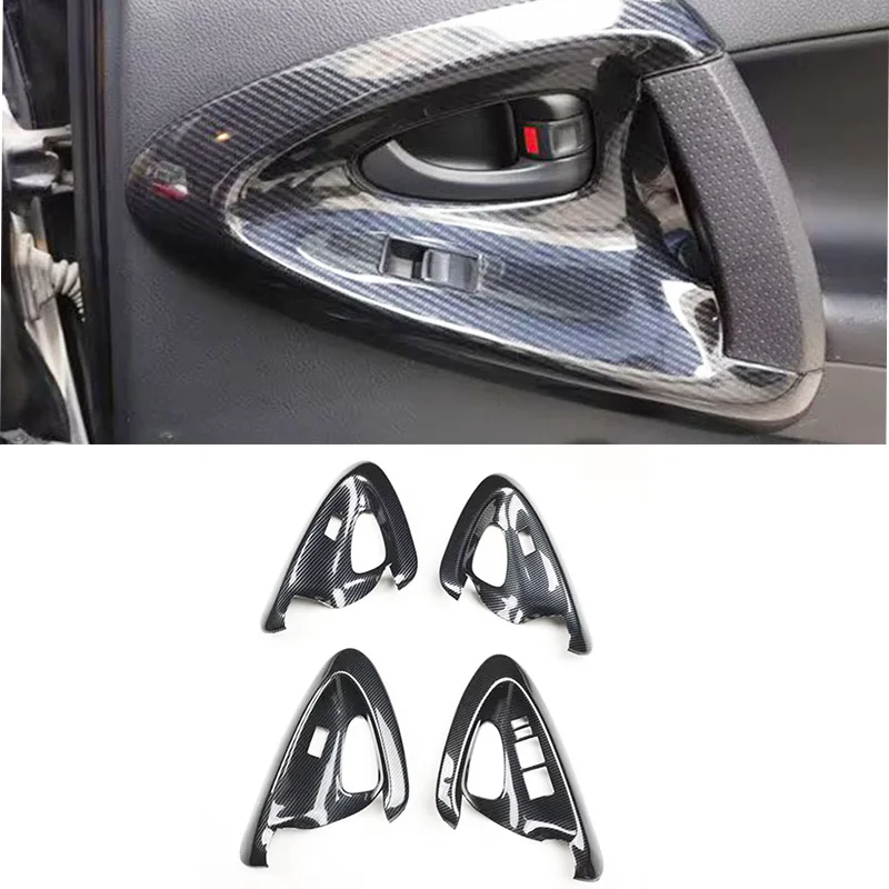 

Interior Carbon Fiber Color Inner Door Bowl Cover Car Decoration Acessories For Toyota RAV4 2009-2012