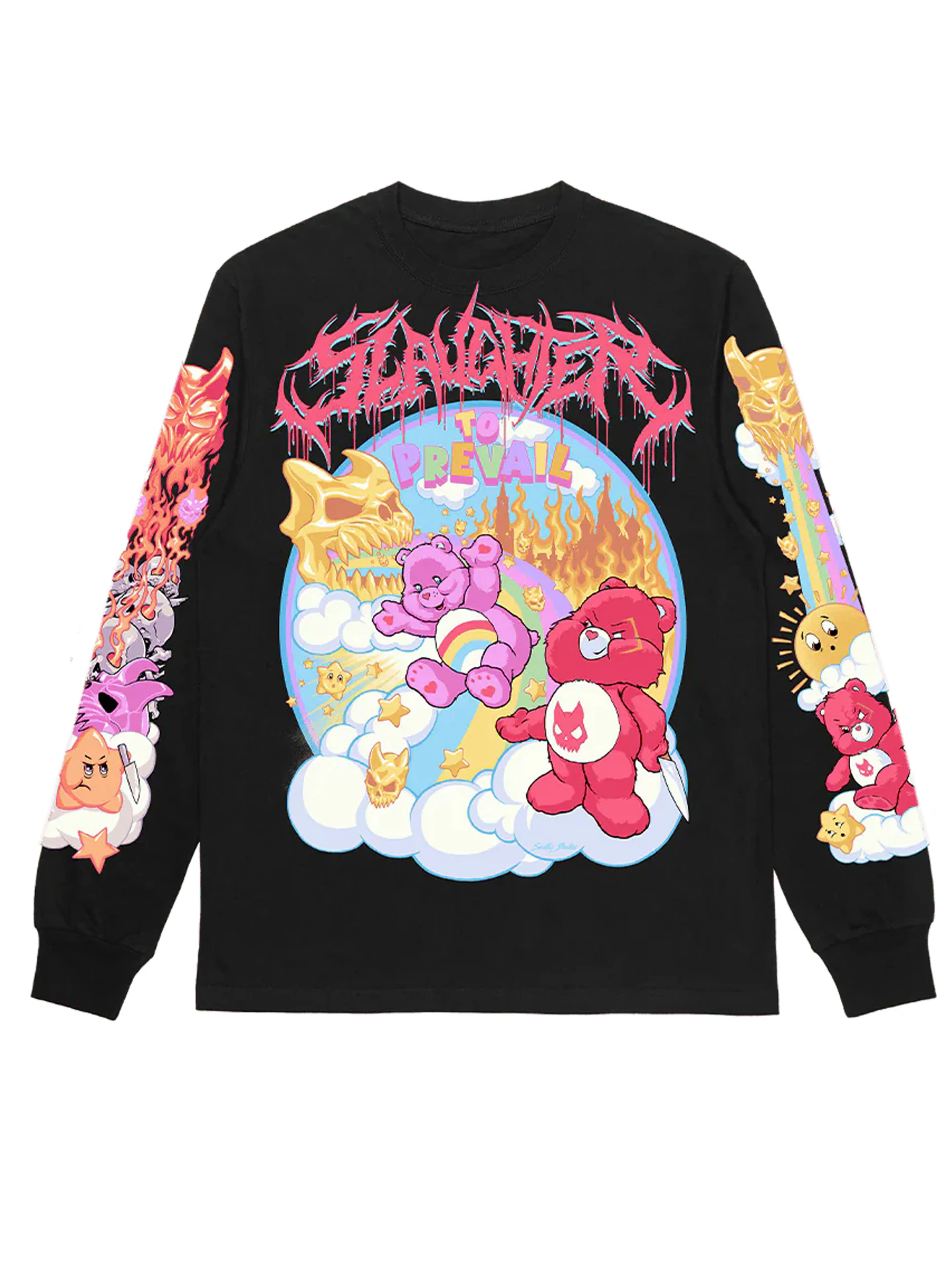 

Мужская футболка Slaughter to Prevail Bla Gold k Long Sve из чистого хлопка с цифровым принтом Punk Ro Sle, повседневная, удобная