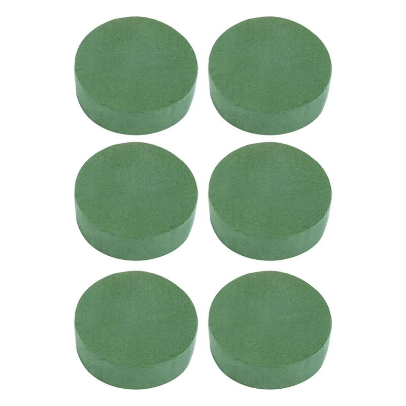 6 Pcs Round Floral Foam Blocks,4.72 Inch Dry Floral Foam For Artificial Flowers,Craft Project,Wedding Party Decoration