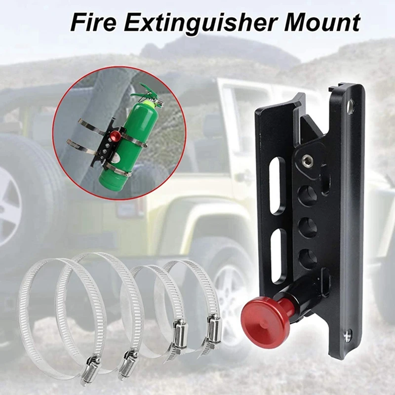 3X Universal Quick Release Roll Bar Fire Extinguisher Mount Bracket For Jeep Wrangler Polaris RZR Ranger Can-Am Maverick