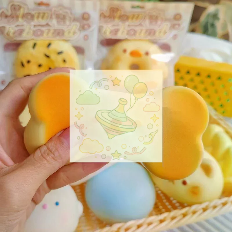 Cute Cartoon Simulated Bread Squeeze Toy Soft Stress Relief Slow Rising Sensory Toy For Anxiety Gifts For Kids Adults