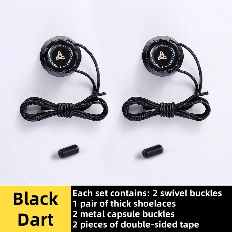 1Pair No Tie Lazy Shoelaces Swivel Buckle Elastic Sports Shoe Laces Universal Accessories For Men Women Sneakers