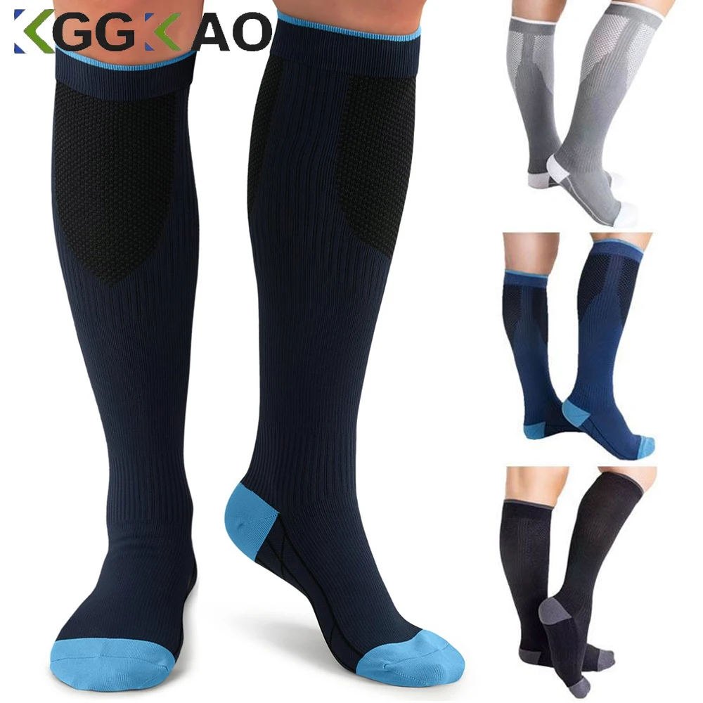 1Pair Compression Socks Women & Men Graduated 20-30mmHg for Running, Athletic, Flight Sock - Performance & Recovery