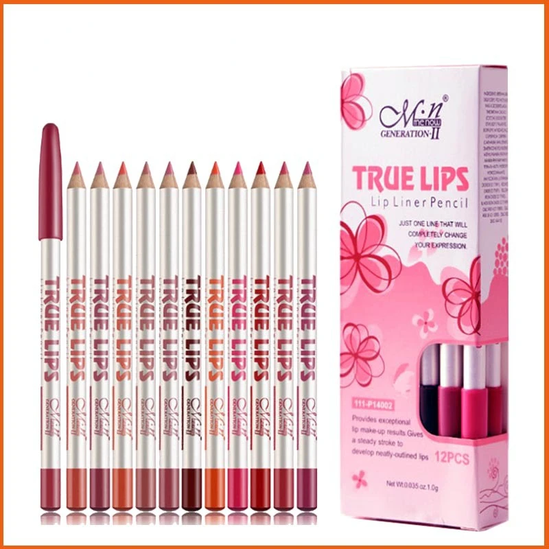 12 Colors Lip Liner Pencil Set Matte Lipliner Pencil Lipstick Set Waterproof Long Lasting Lipstick Liner Lip Tint Pen Cosmetic