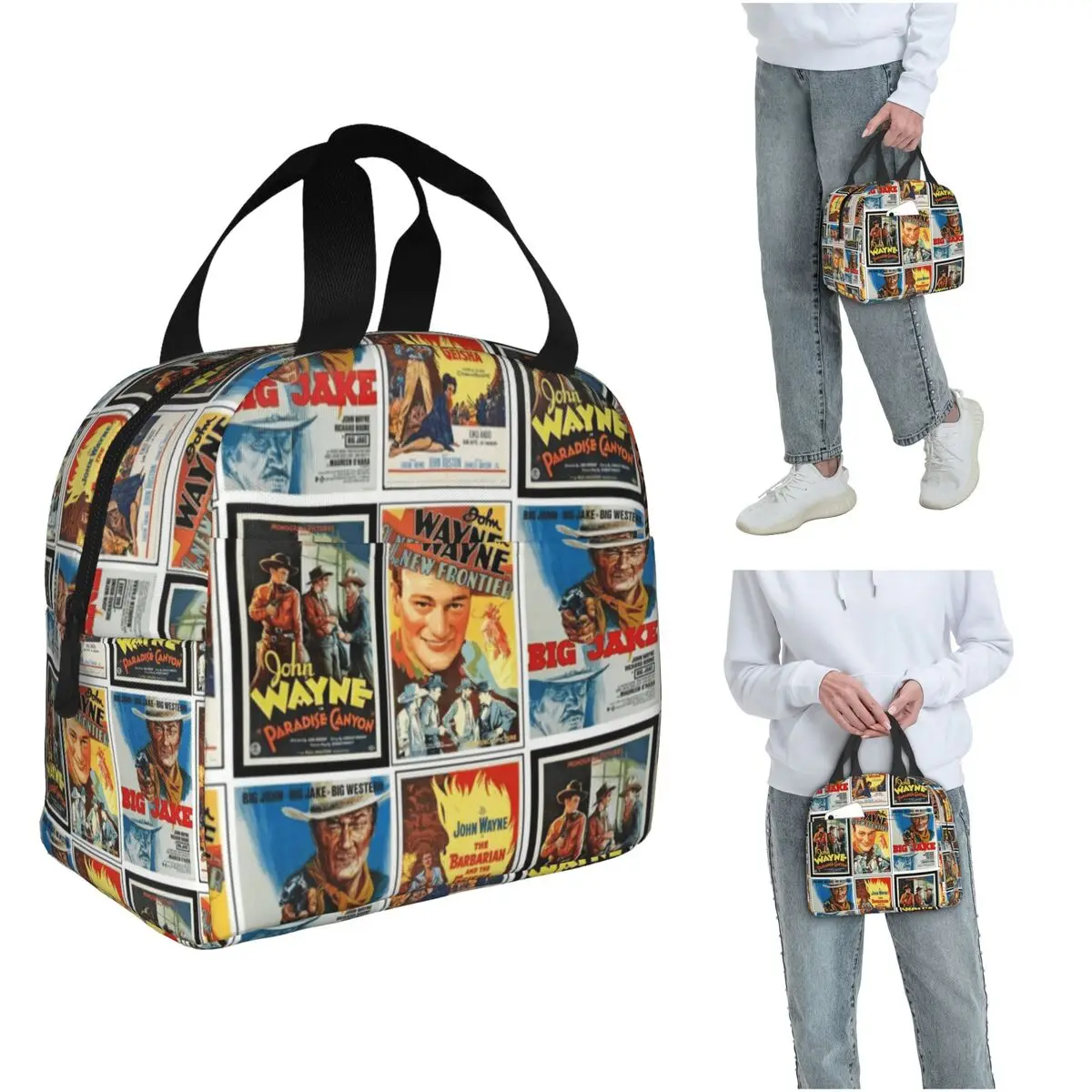 

Термосумка для обедов John Wayne Classic Movies Collage для женщин и детей, герметичная, с термоизоляцией, для еды