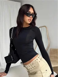New Women's Tracksuit T-shirt Slim Fit Long Sleeved Fitness Coat Yoga Crop Tops With Thumb Holes Gym Jacket Workout Sweatshirts