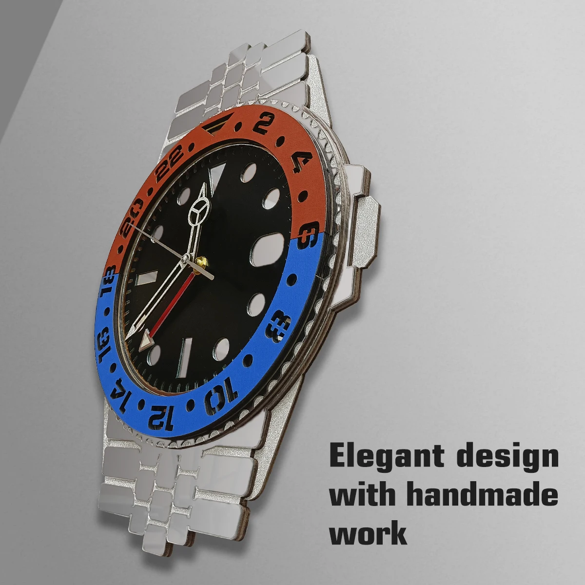 Luxury Wall Clock with a Wristwatch Appearance For Office Bedroom Modern Design Home Decor Wall Watch Large Analog Silent Clock
